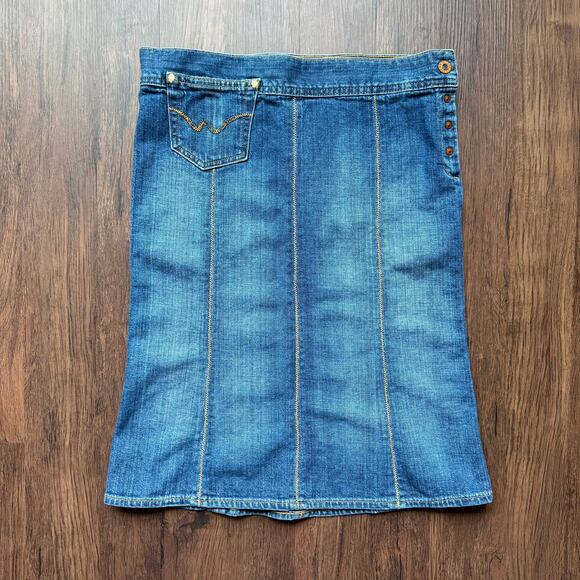 AG Adriano Goldschmied Denim Skirt 'The Frontier' Size 28 Made in USA Cotton - Picture 1 of 11